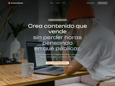 Content Seed landing page hero