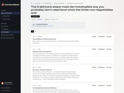 Content Seed carousel preview