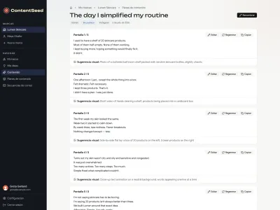 Content Seed story sequence editor
