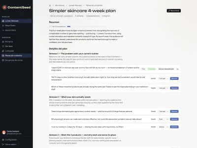Content Seed monthly content plan