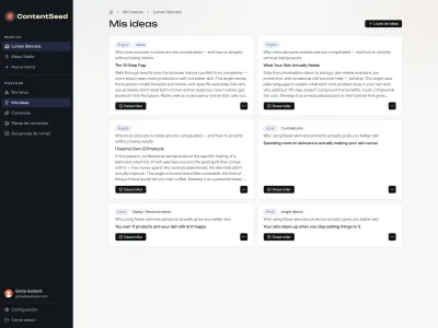 Content Seed idea generation