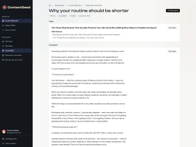 Content Seed article detail view